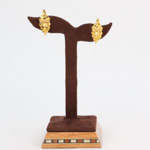 Gold Plated Forming Tops Earrings, Luxury Earrings, Traditional <b>Stud</b> Earrings, Fashion Earrings, Gold Filled Jewelry Oro Joyeria - Product Image 1