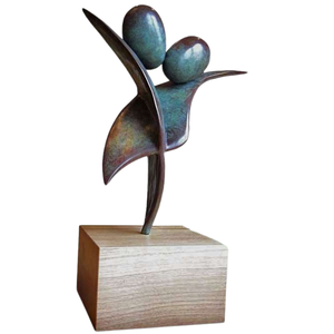 Modern Sculpture Wooden Base Wholesale Gold Plated Home Decorative Deer Sculpture Metal Aluminum Sculpture <b>for</b> <b>Top</b> Selling - Product Image 2