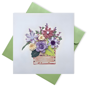 กระดาษม้วนแบบเวียดนามทำมือป๊อปอัพยกดอกไม้ศิลปะดอกไม้การ์ดของขวัญออกแบบได้ตามต้องการสำหรับงานเฉลิมฉลอง - Product Image 1