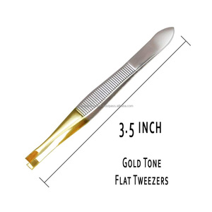 Herramienta de Cuidado de Belleza, Pinzas para Cejas de Acero Inoxidable con Punta Inclinada, Calidad Grado A+ - Product Image 3