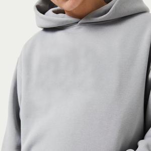 Sudadera con capucha de lana mezclada de algodón de talla grande para hombre, Jersey extragrande con logotipo bordado, sudadera básica con capucha - Product Image 5