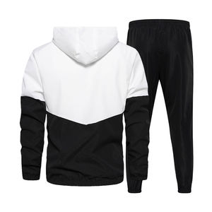 Chándal con cremallera para hombre, chaqueta deportiva ajustada y pantalones, entrenamiento de gimnasia, conjunto para correr, tejido elástico, comodidad transpirable - Product Image 3