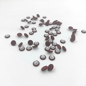 16L Cabenet Fabric <b>Covered</b>- Flat <b>Button</b> - Product Image 1