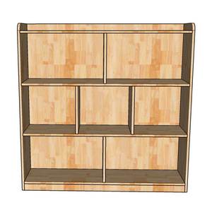 <b>Rubber</b> Wood Bookshelf 120x30x120cm for Kids' Room Living Room Use Toys Organizer Standing Type KTMN001 - Product Image 5