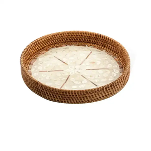 Excellent Quality Handcrafted Top Selling Food Serving Tray for Sale Ramadan <b>Eid</b> <b>Gift</b> MOP Serving Tray - Product Image 4