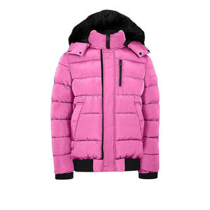 Veste d'extérieur bouffante courte personnalisée de haute qualité pour hommes vêtements d'hiver super rembourrés avec tissu en toile et fermeture éclair - Product Image 2