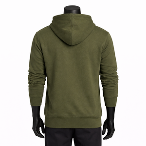 Sudadera con Capucha Personalizada en Verde Oliva |   Sudadera con Capucha de Felpa de Algodón y Poliéster |   Sudadera con Capucha Unisex OEM ODM - Product Image 2