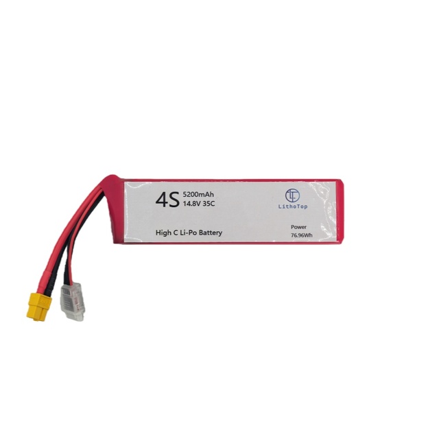LithoTop 4S High C Semi-solid State Battery 14.8V 5200mAh 35C XT60 XT90 for RC Buggy Plane Monster Car Boat Battery Pack