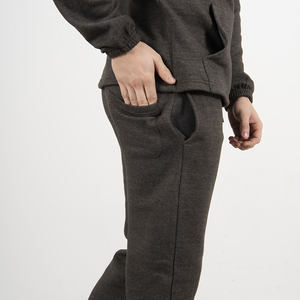 ชุดวอร์มวิ่งของผู้ชายชุดวอร์มผ้าฝ้ายบริสุทธิ์100% ออกกำลังกายในฤดูหนาวชุดวอร์มสำหรับผู้ชาย - Product Image 4