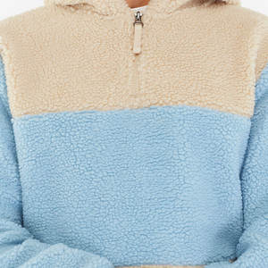 <b>Men's</b> <b>Sherpa</b> <b>Fleece</b> Pullover <b>Hoodie</b> Comfortable and Soft Material OEM Service Competitive Price Plain Dyed for Winter - Product Image 4