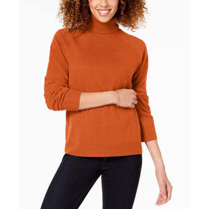 เสื้อสเวตเตอร์คอเต่าสีน้ำตาลไซส์ X-Large สำหรับผู้หญิง ยี่ห้อ Karen Scott เนื้อผ้าถัก ระบายอากาศได้ดี คุณภาพสูง สไตล์ลำลอง สำหรับฤดูใบไม้ร่วง/ฤดูหนาว แฟชั่น - Product Image 1