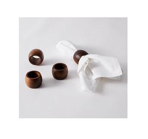 Vente chaude Feuilles Rond De Serviette Champagne En Bois Brun Couleur Rond De Serviette Pour La Décoration De Table De Fête - Product Image 1