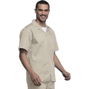 ชุดยูนิฟอร์มโรงพยาบาลผ้าเดนิมระบายอากาศดี ขายดีอันดับต้นๆ ชุดสครับแพทย์แบบมีซิป ชายหญิง สกรีนโลโก้ได้ แขนสั้น ชุดยูนิฟอร์มพยาบาล - Product Image 2