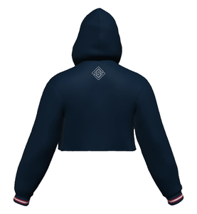 OEM personalizado bordado hombres moda y elegante ropa exterior capucha rayas laterales hombres recortada Sudadera con capucha algodón serigrafía sudaderas con capucha - Product Image 1
