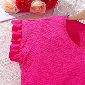 2024 fille été vêtements pour enfants nouveaux vêtements pour enfants 7-12 ans impression à manches courtes haut Shorts costume - Product Image 3