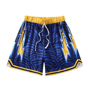 กางเกงขาสั้นบาสเก็ตบอลผู้ชายลำลองเอวกลาง ระบายอากาศได้ดี ผลิตจากโพลีเอสเตอร์ 100% ความยาวขาใน 5 นิ้ว พิมพ์ลายแบบซับลิเมชั่นตามสั่ง เอวยางยืด - Product Image 6