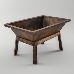 Brasero de Metal de Diseño Moderno, Elaborado para una Decoración Exterior de Lujo, Acabado Liso, Potente Calefacción a Leña, Superficie con Recubrimiento en Polvo - Product Image 1