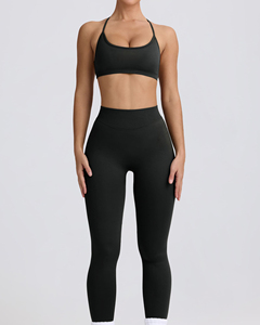 Ensemble de vêtements de gym et de yoga pour femmes en plein air, été, produits de meilleure qualité - Product Image 1