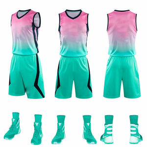 Vente en gros d'uniformes de basket-ball professionnels de haute qualité pour hommes chemises courtes d'été respirantes à séchage rapide personnalisées - Product Image 6