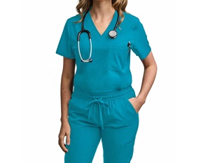 ชุดยูนิฟอร์มแพทย์หญิงคุณภาพสูงแบบสั่งทำพิเศษสำหรับชายและหญิง ชุดสครับพยาบาลคอโอแบบมีซิป ชุดสครับแบบยูนิเซ็กซ์พร้อมปักโลโก้ตามสั่ง - Product Image 5