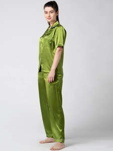 Nuevo Pijama de Otoño de Seda de Dos Piezas con Cuello Vuelto Largo para Mujer Ropa de Descanso Pijama Femenino - Product Image 4