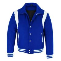 Blouson Bomber Homme Hiver Haute Qualité Style Universitaire Col Montant en Laine Doublure Polaire Coupe Slim Tissu Tricoté Polyester/Coton Séchage Rapide