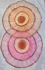 Couverture de thali Gota Patti Aarti, en velours et organza de créateur, avec dentelle Gota, pour mariage, Shagun et décoration de festival - Product Image 2