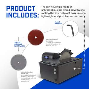 Sierra Eléctrica de 10 Pulgadas para Lapidaria, Máquina de Corte Húmedo para Piedra y Losas de Roca/Vidrio - Product Image 4