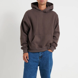 Sudadera con Capucha de Alta Calidad, Gruesa, Hombros Caídos, Sin Cordones, Estilo Holgado para Hombre - Product Image 1