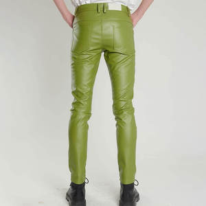 กางเกงลำลองผู้ชายหนังเอวกลางสีทึบกันน้ำเป็นมิตรกับสิ่งแวดล้อม - Product Image 3