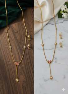 Bijoux fantaisie pendentif antique ensembles 22cm & 15gm pour anniversaire fiançailles porter ensemble de bijoux de mariée avec boucle d'oreille - Product Image 4