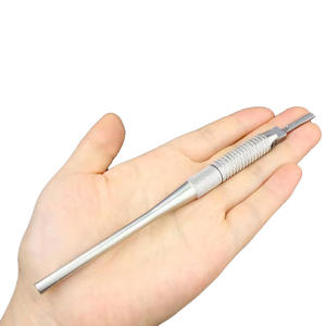 Mango redondo de bisturí de acero inoxidable #4 Compatible con cuchillas de tamaño 20-26 Base de instrumentos quirúrgicos - Product Image 4