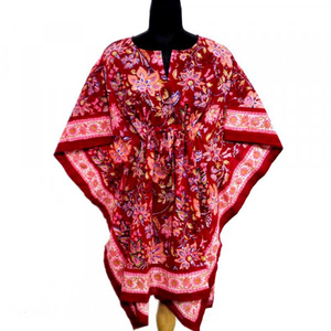 Caftan de plage produits les plus vendus Caftans de plage à la mode imprimés en coton pur taille libre à vendre au meilleur prix - Product Image 3
