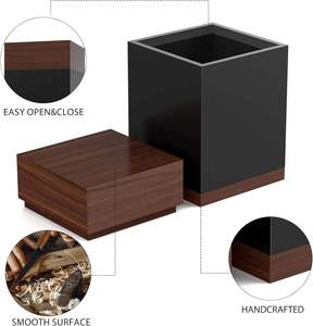 Urna de madera de nogal negro hecha a mano para cenizas de adultos, caja de urna funeraria decorativa grande para hombres y mujeres, contenedor de cremación elegante - Product Image 3