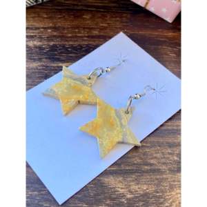 Southwest Handmade Sterling <b>Silver</b> Star Dangle <b>Earrings</b> with AB Agate <b>Drop</b> Style - Product Image 4
