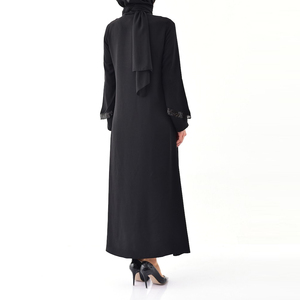 Vente en gros de qualité supérieure Abaya/Services OEM Abaya musulmane pour femmes de couleur unie Abayas respirantes à manches longues à séchage rapide pour femmes - Product Image 4