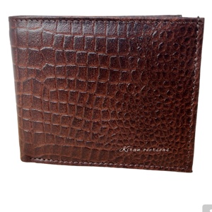 Prêt à expédier Portefeuille souple en cuir de crocodile de haute qualité fait à la main portefeuille ultra fin loisirs d'affaires pour hommes - Product Image 4