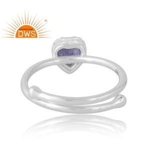Anillo de piedras preciosas de tanzanita Natural de Plata de Ley 925 más vendido, joyería personalizada para mujer, regalo para ella - Product Image 2
