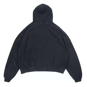Moda 420gsm Pull Hoodies Hombres Heavy Distressed Oversized Vintage Washed Stone Hoodie 2025 Winter Fleece Zipper Wholesale - Product Image 2