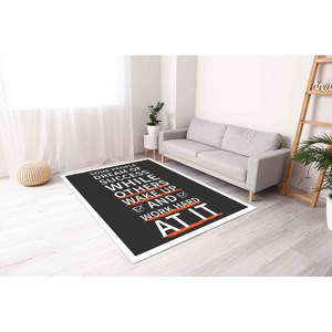 Tapis avec citations inspirantes sur le succès : Tapis moderne, design imprimé, tapis doux non tissé - Product Image 3