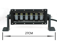 Barre lumineuse de travail LED à rangée unique 11 pouces Spot IP67 blanc ambre 48W phare de conduite pour camion tout-terrain ATV SUV accessoire de voiture