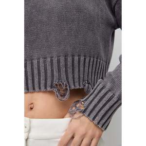 Vintage Style Women's 100% Cotton Knit <b>Cardigan</b> Breathable Winter Sweater with <b>Hoodie</b> and Stripe Decoration <b>Long</b> Clothing - Product Image 3