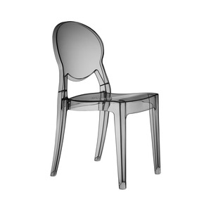 Stackable Transparent Polycarbonate <b>Chair</b> for Indoor and Outdoor Use, Restaurant Cafe <b>Bistro</b> Terrace <b>Dining</b> Side <b>Chair</b> - Product Image 2