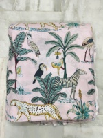 Tas Kain Katun Ringan Anti Sobek Motif Harimau Safari Hutan Baru Terlaris Warna-warni India Cocok untuk Sofa