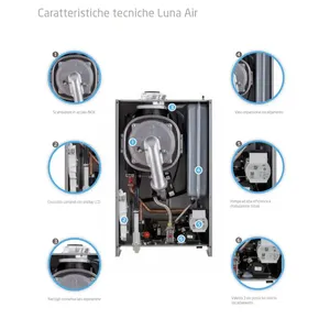 Caldaia a Condensazione Integrata Baxi Luna Air 28 kW per Sistemi HVAC Domestici con Produzione Istantanea di Acqua Calda Sanitaria - Product Image 5