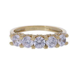 14K สีเหลืองทองห้าชิ้น1.77CTW แหวนเพชรธรรมชาติที่มีเพชรตัดสดใสและสายคาดเน้นปูสำหรับสไตล์ที่สง่างาม - Product Image 4