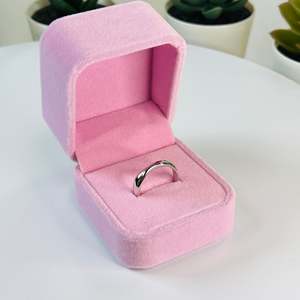 Noi venditore S925 anelli in argento Sterling forma irregolare F05 con scatola regalo di natale elegante intarsio misura regolabile - Product Image 3
