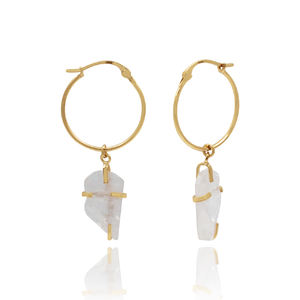 Pendientes de piedras preciosas de diseño moderno y alta calidad, plata de ley 925, amatista africana en bruto, pendientes de aro para mujer, disponibles en stock. - Product Image 5