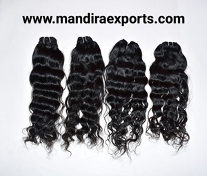 Cheveux bruts à prix d'usine en gros, faisceaux de cheveux ondulés naturels, extensions de cheveux humains indiens vierges à cuticule alignée non traités - Product Image 4