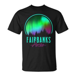 Camiseta promocional de viaje a Fairbanks, Alaska, con diseño de auroras boreales - Product Image 2